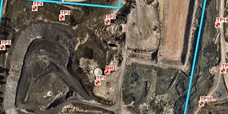 Aerial photograph of the Horsley Park Quarry rehabilitation area