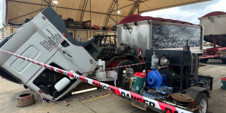 forklift attachment injures worker