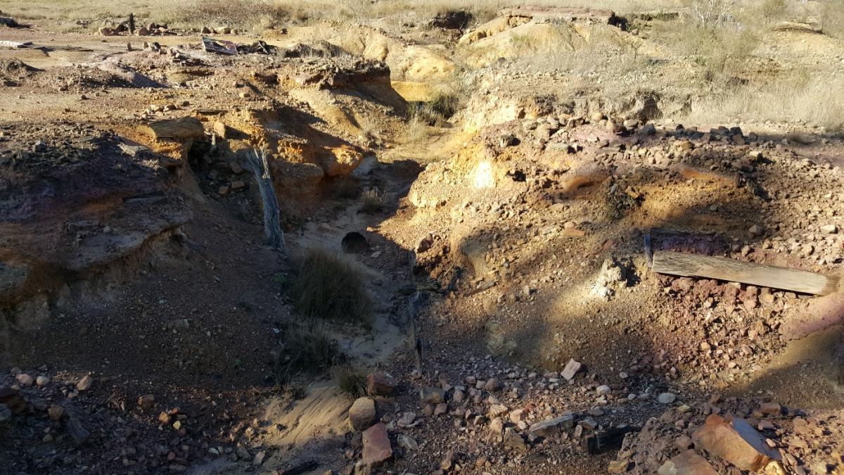 Tailings residue from Ottery Mine