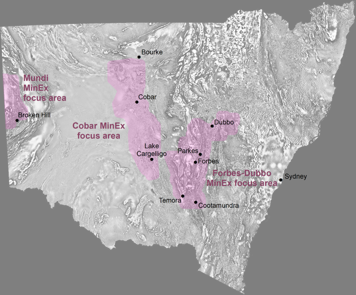 MinEx CRC focus areas in NSW